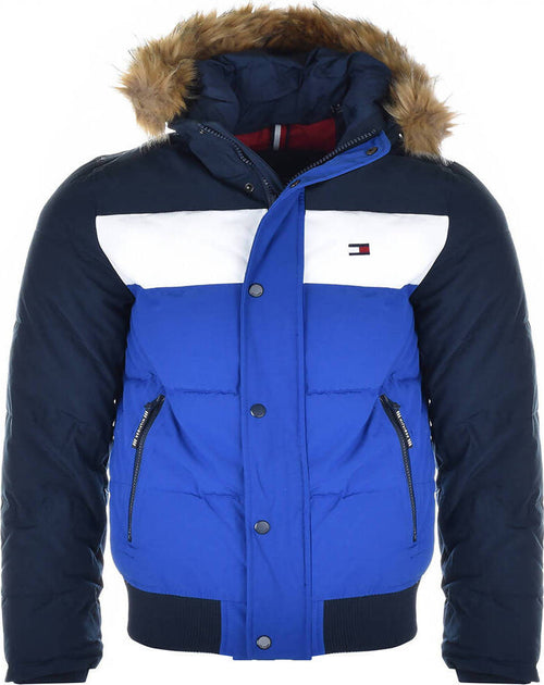 Tommy Hilfiger Piumino Eco Uomo Giacca Giubbotto Impermeabile con Cappuccio Men's Quilted Arctic Cloth Snorkel Bomber Jacket Impermeabile Zip e Tasche Moda/Uomo/Abbigliamento/Giacche e cappotti/Giacche impermeabili Euforia - Bronte, Commerciovirtuoso.it