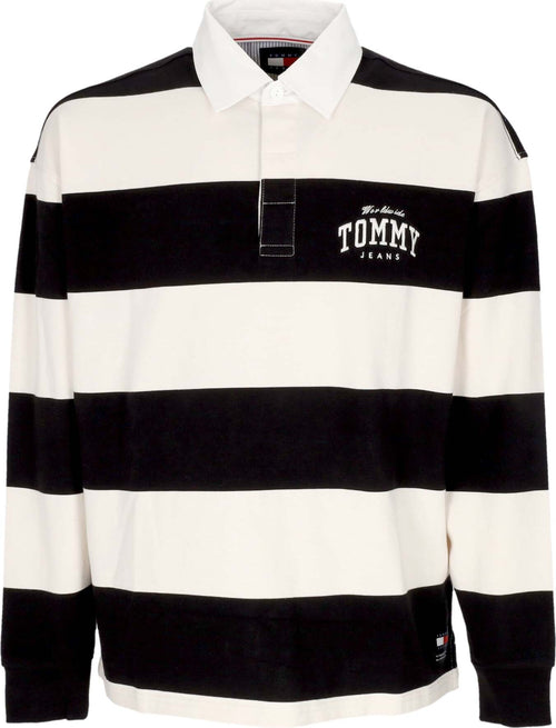 Tommy-Hilfiger-Polo-Manica-Lunga-Uomo-Relaxed-Varsity-Cb-Rugby-Ext-Black-da-uomo