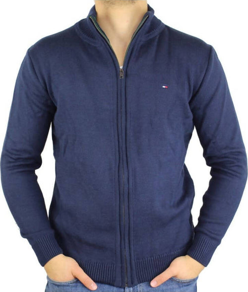 Tommy Hilfiger Uomo Cardigan con Cerniera 100% Cotone Logo ricamato sul petto Maniche Lunghe Cardigan con cerniera Euforia - Bronte, Commerciovirtuoso.it