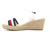 TOMMY HILFIGHER Sandalo donna bianco Shimmery Ribbon Mid