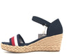 TOMMY HILFIGHER Sandalo donna Shimmery Ribbon Mid Desert Sky