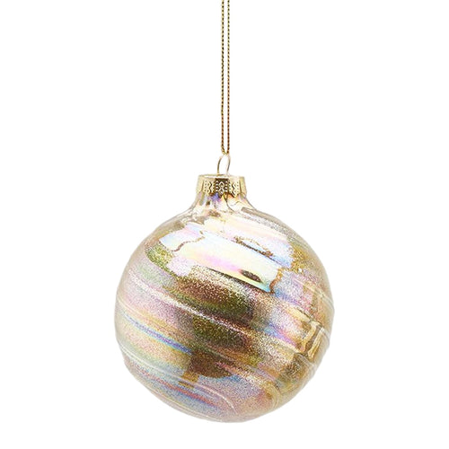 Palline per albero di natale in vetro color Oro pendagli decorati lucidi
