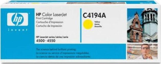 TONER ORIGINALE HP C4194A GIALLO LASERJET COLOR 4500 4550 YELLOW NUOVO D N H CLB