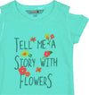 Top Bimba Estivo Turchese Stampa Fiori Maglia Estiva 100% Cotone Bambina Azzurra Casual da Giorno Fashion Girocollo Maglietta Estiva t-shirt bambina/ragazza Piccole Canaglie - Tropea, Commerciovirtuoso.it