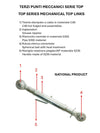 Terzo punto Top meccanico cat. III M36 lunghezza 615-900mm
