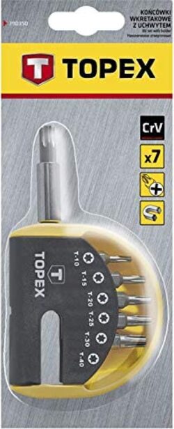 TOPEX---7-PEZZI---CONFEZIONE-SET-GIRAVITE-E-BIT---CON-SUPPORTO-MAGNETICO 