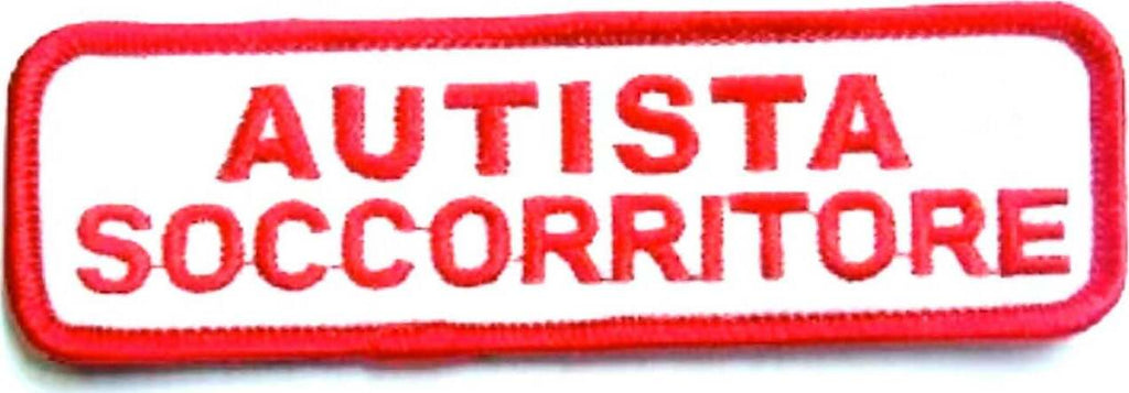 PATCH SOCCORRITORE SU Tessuto Giallo Fluo Ricamata Su Nastro