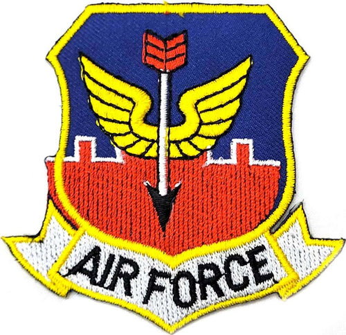 Toppa Patch Freccia Air Force Distintivo Ricamato Termoadesivo 7 Cm Sport e tempo libero/Fan Shop/Abbigliamento/Accessori/Toppe Il Distintivo - Pesaro, Commerciovirtuoso.it