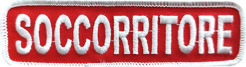 Toppa Soccorritore Patch Con Velcro Casa e cucina/Hobby creativi/Cucito/Rifiniture e abbellimenti/Applique patch e toppe Il Distintivo - Pesaro, Commerciovirtuoso.it