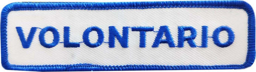 Toppa Volontario A Strappo Bianco E Blu Patch Per Divisa Di Servizio Sport e tempo libero/Fan Shop/Abbigliamento/Accessori/Toppe Il Distintivo - Pesaro, Commerciovirtuoso.it