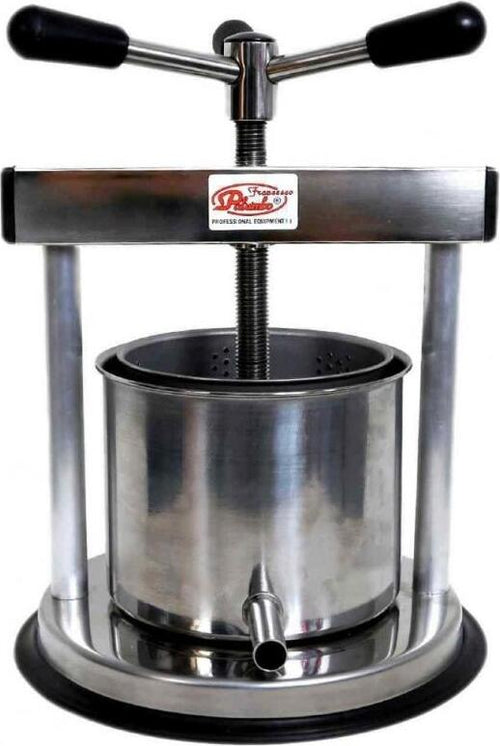 Torchietto premitutto in acciaio Inox, adatto come pressa per liquore, frutta ed olive Casa e cucina/Elettrodomestici per la cucina/Elettrodomestici speciali/Macinini La Zappa - Altamura, Commerciovirtuoso.it