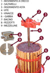 Torchio per vinacce a Cricco con bacino in acciaio stampato robusti rinforzi Casa e cucina/Elettrodomestici per la cucina/Elettrodomestici speciali/Macinini La Zappa - Altamura, Commerciovirtuoso.it