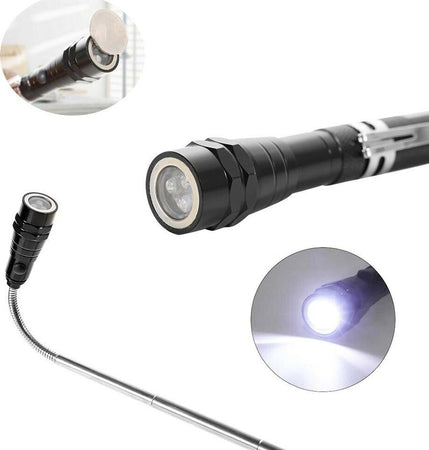 Torcia-3-Led-Luce-Bianca-Manico-Telescopico-Minitorcia-Testa-Snodabile-Girevole-Gloriashoponline