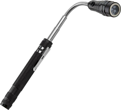 Torcia-3-Led-Luce-Bianca-Manico-Telescopico-Minitorcia-Testa-Snodabile-Girevole-Gloriashoponline