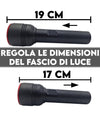 Torcia A Led Professionale Ricaricabile Potente Luce Zoom Fino A 500mt Powerbank