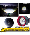 Torcia A Led Professionale Ricaricabile Potente Luce Zoom Fino A 500mt Powerbank