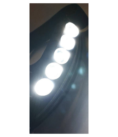 Torcia Da Testa Frontale Sensore Movimento 68 Led Luce Bianca Rossa Blu