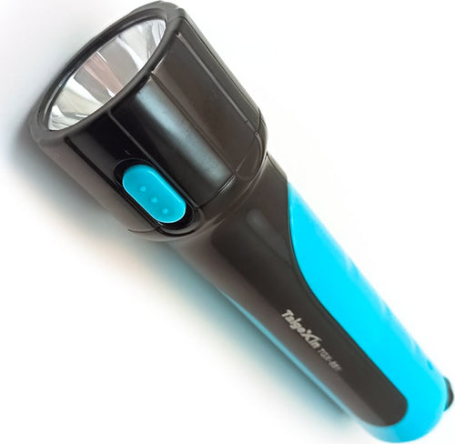 Torcia Elettrica Led Ricaricabile  1W + 2W COB 5 Ore di autonomia Range 500 Metri - Spina retraibile