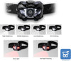 Torcia Frontale a LED Bianco Rosso con Controllo Gesture Luce per Casco Escursionismo