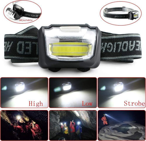 TORCIA FRONTALE COB 3W LED HEADLIGHT LAVORO PESCA Fai da te/Sicurezza e protezione/Torce/Lampade da testa Trade Shop italia - Napoli, Commerciovirtuoso.it