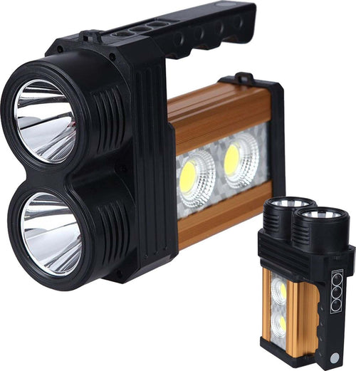 TORCIA LAMPADA A LED RICARICABILE EMERGENZA 10W 200 METRI USB LUCE GIALLA BIANCA Illuminazione/Illuminazione per interni/Lampade/Lampade da lavoro Trade Shop italia - Napoli, Commerciovirtuoso.it