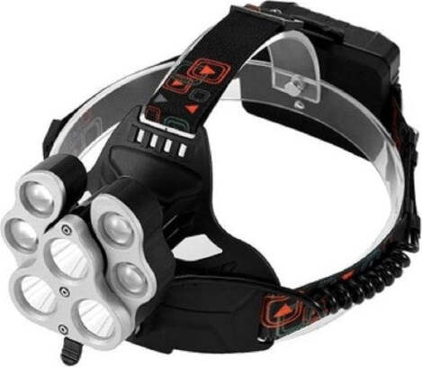 Torcia-Lampada-Frontale-7-Led-Ricaricabile-Pesca-Grotte-Fascio-Luce-Bianca
