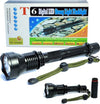 Torcia-Lampada-Led-Cree-T6-Ricaricabile-Tattica-Impermeabile-Con-Prolunga-Xmlt6