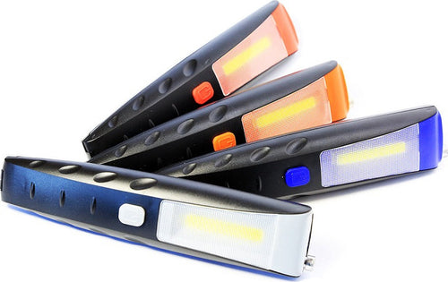 TORCIA LAMPADA PORTATILE LED STRIP COB + 2 LED DOPPIA CALAMITA ESTENSIBILE 30 CM Fai da te/Sicurezza e protezione/Torce/Torce elettriche portatili (standard) Trade Shop italia - Napoli, Commerciovirtuoso.it