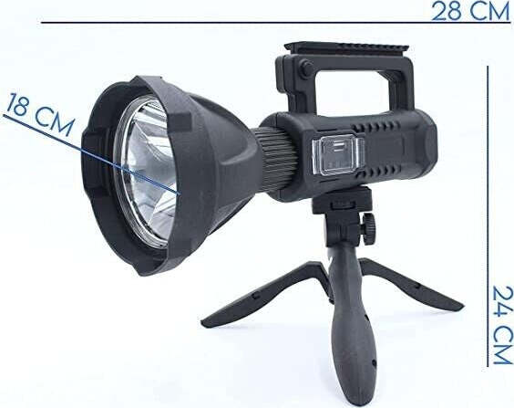 TORCIA-LAMPADA-RICARICABILE-ULTRA-POTENTE-100W-LED-CREE-XHP50-FINO-A-1KM-Q-L445