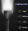 TORCIA-LAMPADA-RICARICABILE-ULTRA-POTENTE-100W-LED-CREE-XHP50-FINO-A-1KM-Q-L445