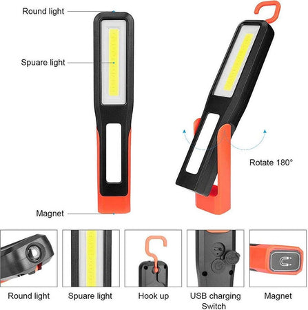 Torcia Lavoro Cob A Led Lanterna Ricarica Usb Gancio Magnetica Auto Campeggio Casa, arredamento e bricolage > Bricolage e fai da te > Torce Trade Shop italia - Napoli, Commerciovirtuoso.it