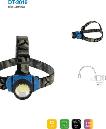Torcia Led Cob Frontale Testa 3w Luce Regolabile Escursioni Pesca Gite Dt-2016 Casa, arredamento e bricolage > Bricolage e fai da te > Torce Trade Shop italia - Napoli, Commerciovirtuoso.it
