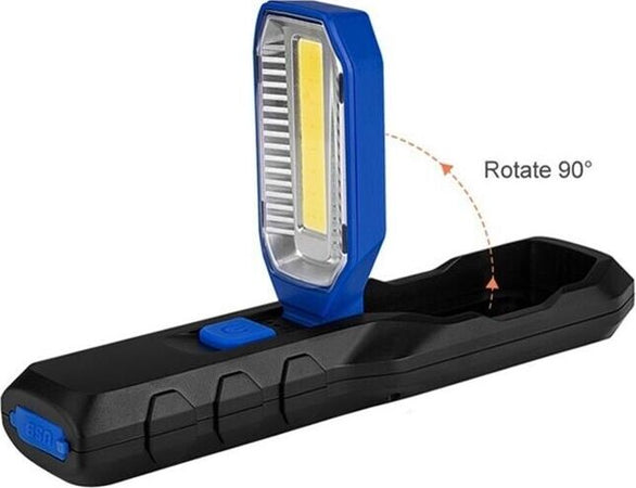 Torcia-Led-Cob-Luce-Bianca-Ricaricabile-Lampada-Da-Lavoro-Officina-Calamita-Kovalmax