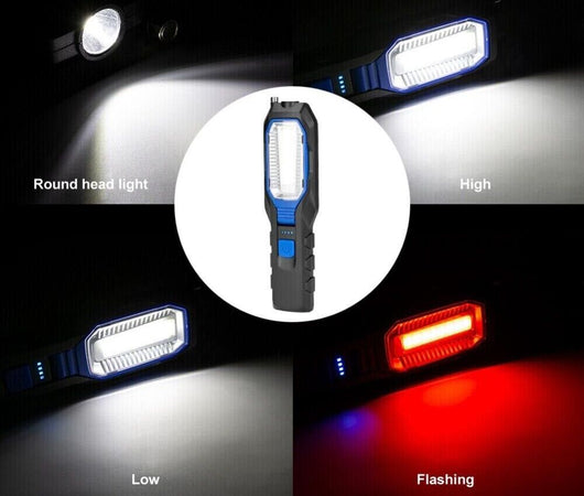 Torcia-Led-Cob-Luce-Bianca-Ricaricabile-Lampada-Da-Lavoro-Officina-Calamita-Kovalmax