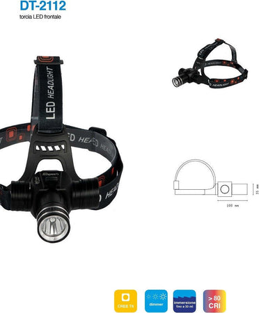 Torcia Led Cree T6 Frontale Da Testa Immersione Subacquea Ricaricabile Dt-2112 Sport e Tempo Libero > Pesca > Torce Subacquee > Sport Trade Shop italia - Napoli, Commerciovirtuoso.it