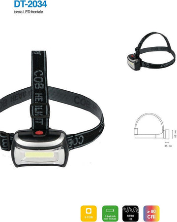 Torcia Led Frontale Testa 3w Led Fari Cob Escursioni Pesca Luce Regolabile Dt-2034 Casa, arredamento e bricolage > Bricolage e fai da te > Torce Trade Shop italia - Napoli, Commerciovirtuoso.it
