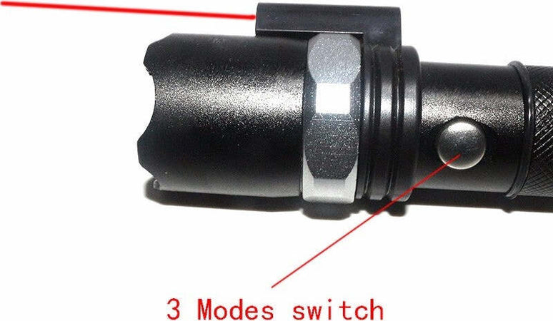 TORCIA LED MILITARE CREE TATTICA CON ZOOM RICARICABILE CON LASER ROSSO Fai da te/Sicurezza e protezione/Torce/Torce elettriche portatili (standard) Trade Shop italia - Napoli, Commerciovirtuoso.it