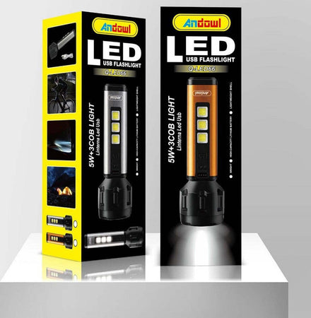 Torcia Led Usb Ricaricabile 5w+3 Luci Cob Campeggio Escursionismo Caccia Q-led66 Fai da te/Sicurezza e protezione/Torce/Torce elettriche portatili (standard) Trade Shop italia - Napoli, Commerciovirtuoso.it