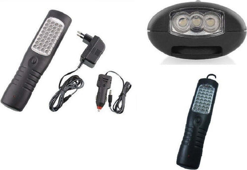 Torcia Portatile Lampada Emergenza 35 Led 3 In 1 Calamita Gancio Ricaricabile Fai da te/Sicurezza e protezione/Torce/Torce elettriche portatili (standard) Trade Shop italia - Napoli, Commerciovirtuoso.it
