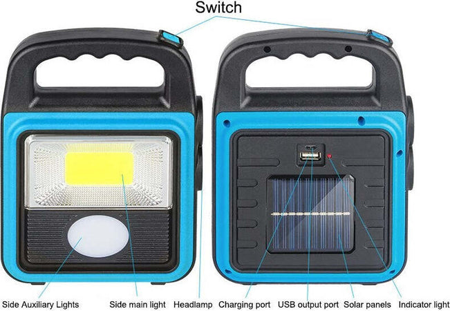 Torcia Solare Portatile Multifunzione Ricaricabile Lanterna Da Campeggio Ip65 Casa, arredamento e bricolage > Bricolage e fai da te > Torce Trade Shop italia - Napoli, Commerciovirtuoso.it