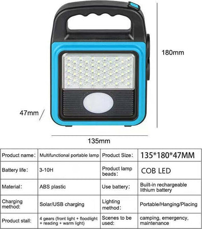 Torcia Solare Portatile Multifunzione Ricaricabile Lanterna Da Campeggio Ip65 Casa, arredamento e bricolage > Bricolage e fai da te > Torce Trade Shop italia - Napoli, Commerciovirtuoso.it