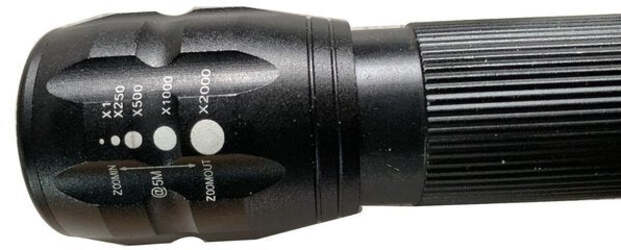 Torcia tascabile in metallo robusto con luce a led dimensioni 27 x 90 mm beast