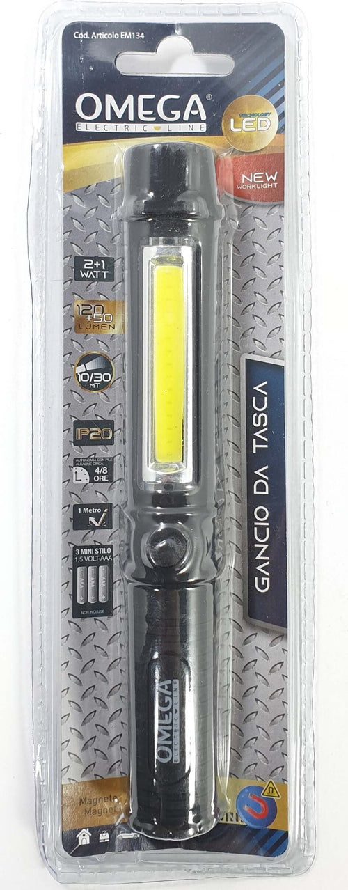 Torcia Tascabile Led A Penna Cob 2W + 1W Torcia Laterale, 120 + 50 Lm, Con Gancio Cinta, Magnete Sul Fondo, 2 Modalita Operative: On/Off + Torcia, Materiale Abs + Ps, Misure 16.4X1.2 Cm, Batterie 3Xaaa Non Incluse, Autonomia 4-8 Ore, Distanza Di Illuminaz Fai da te/Sicurezza e protezione/Torce/Torce-lanterne Non solo alimenti - Albano Laziale, Commerciovirtuoso.it