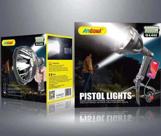 Torcia Tattica Militare A Led Ricaricabile Pistola 8000 Lumen T6 Cree Q-l442 Fai da te/Sicurezza e protezione/Torce/Torce elettriche portatili (standard) Trade Shop italia - Napoli, Commerciovirtuoso.it