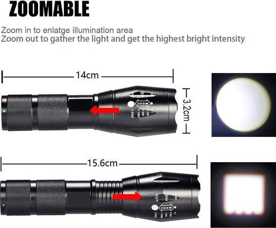 TORCIA TATTICA MILITARE A LED ULTRA LUMINOSA 1200 LMN IMPERMEABILE CON 5 MOD. Fai da te/Sicurezza e protezione/Torce/Torce elettriche portatili (standard) Trade Shop italia - Napoli, Commerciovirtuoso.it