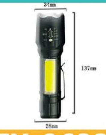 Torcia Tattica Usb Ricaricabile A Led Zoom Telescopico Escursioni Pesca Tx-9633 Fai da te/Sicurezza e protezione/Torce/Torce elettriche portatili (standard) Trade Shop italia - Napoli, Commerciovirtuoso.it