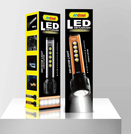 Torcia Usb Led Ricaricabile 5w+5 Cob Light Campeggio Ciclismo Escursioni Q-led67 Fai da te/Sicurezza e protezione/Torce/Torce elettriche portatili (standard) Trade Shop italia - Napoli, Commerciovirtuoso.it