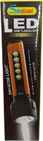 Torcia Usb Led Ricaricabile 5w+5 Cob Light Campeggio Ciclismo Escursioni Q-led67 Fai da te/Sicurezza e protezione/Torce/Torce elettriche portatili (standard) Trade Shop italia - Napoli, Commerciovirtuoso.it