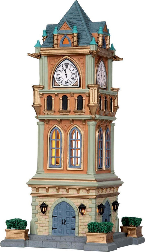 Torre dell'Orologio Comunale illuminata, edificio per villaggio di Natale in porcellana Casa e cucina/Decorazioni per interni/Addobbi e decorazioni per ricorrenze/Decorazioni natalizie/Oggettistica MagiediNatale.it - Altamura, Commerciovirtuoso.it