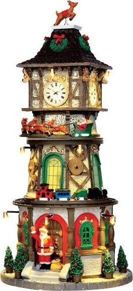 Torre dell'orologio di Natale per decorare villaggio natalizio con luci e animazioni Casa e cucina/Decorazioni per interni/Addobbi e decorazioni per ricorrenze/Decorazioni natalizie/Oggettistica MagiediNatale.it - Altamura, Commerciovirtuoso.it